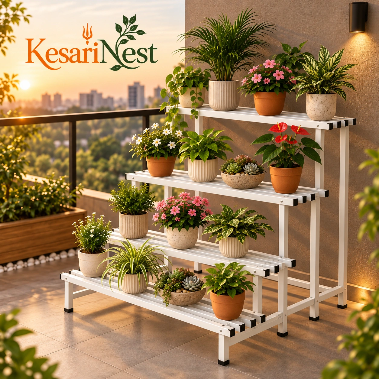 4-Tier Heavy Duty Metal Plant Stand — slide 6