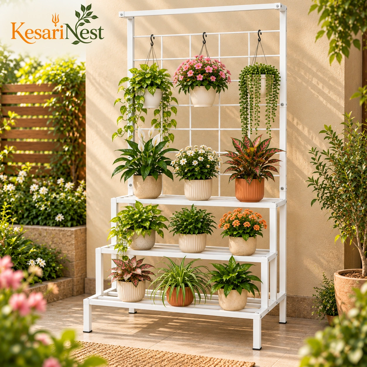 4-Tier Flower Pot Rack for Home & Balcony — slide 1
