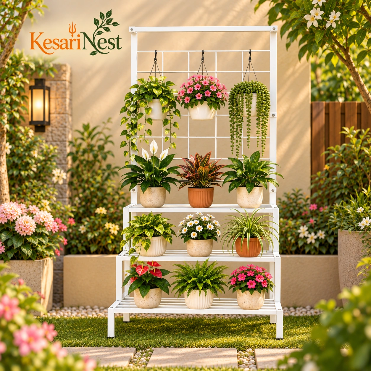 4-Tier Flower Pot Rack for Home & Balcony view 6