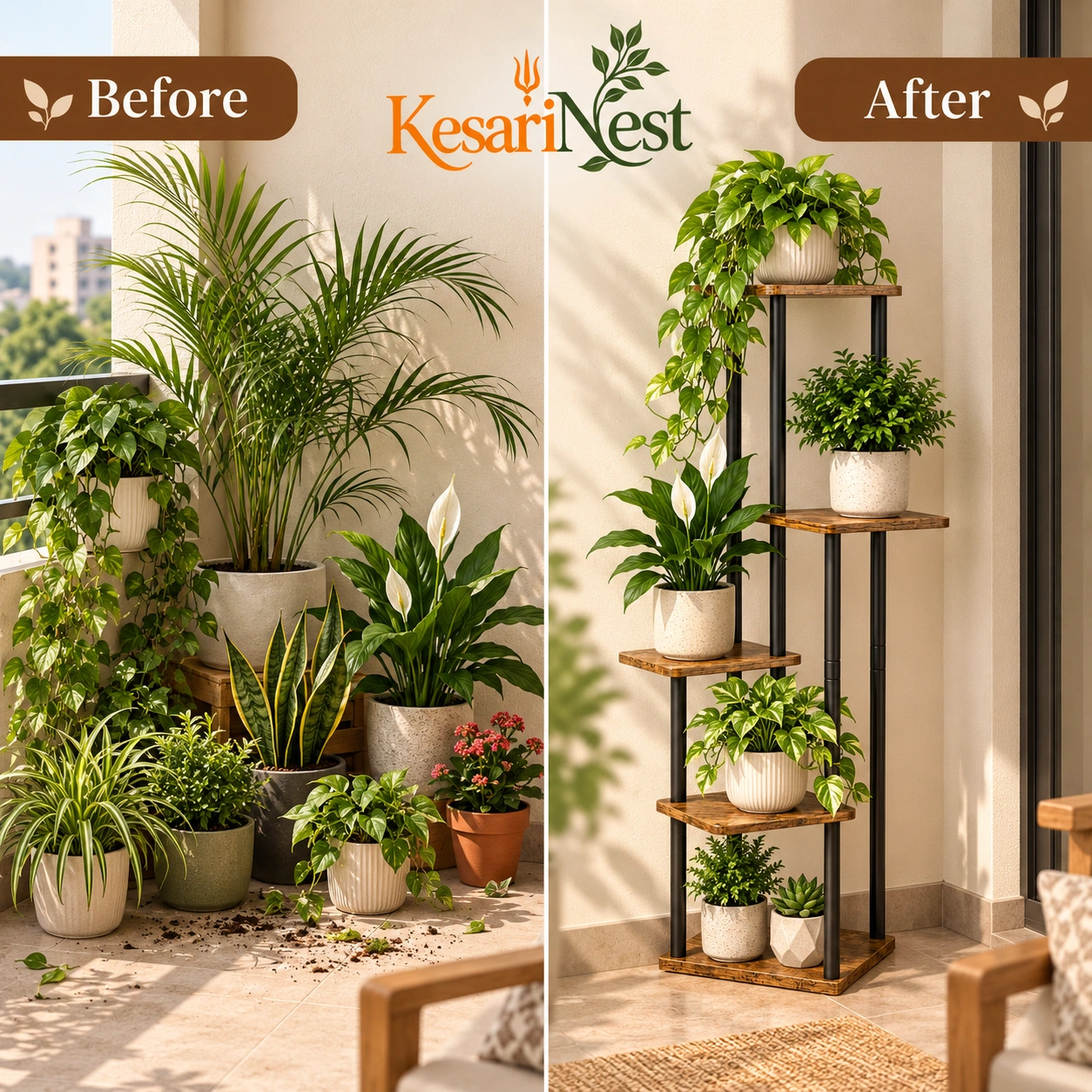 5-Tier Tall Metal Plant Stand for Plants — slide 4