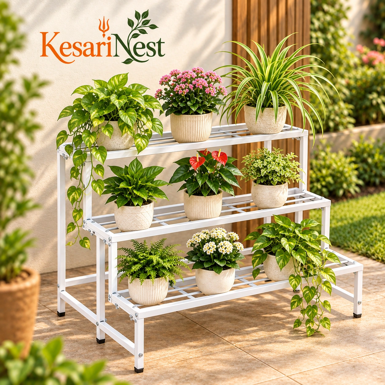 3-Tier Heavy Duty Metal Plant Stand — slide 2
