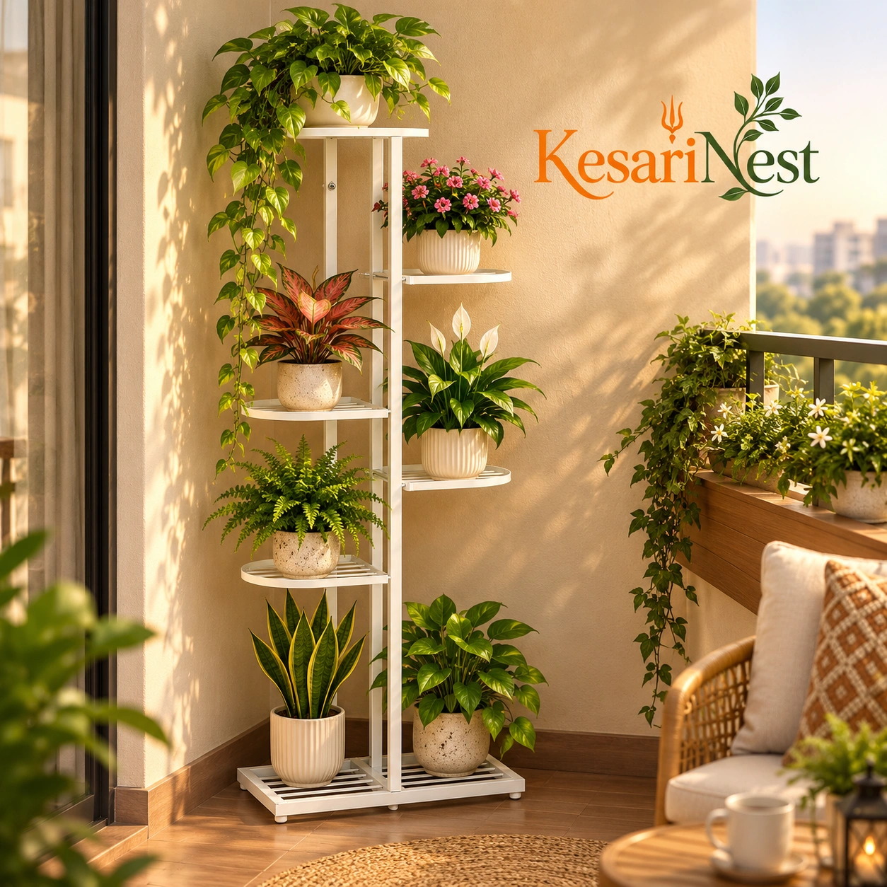 7-Tier Multi-Level Metal Plant Stand — slide 5