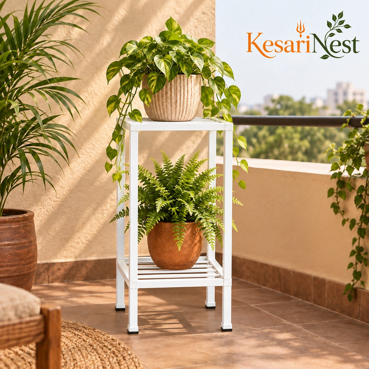 2-Tier Modern Metal Plant Stand — slide 6