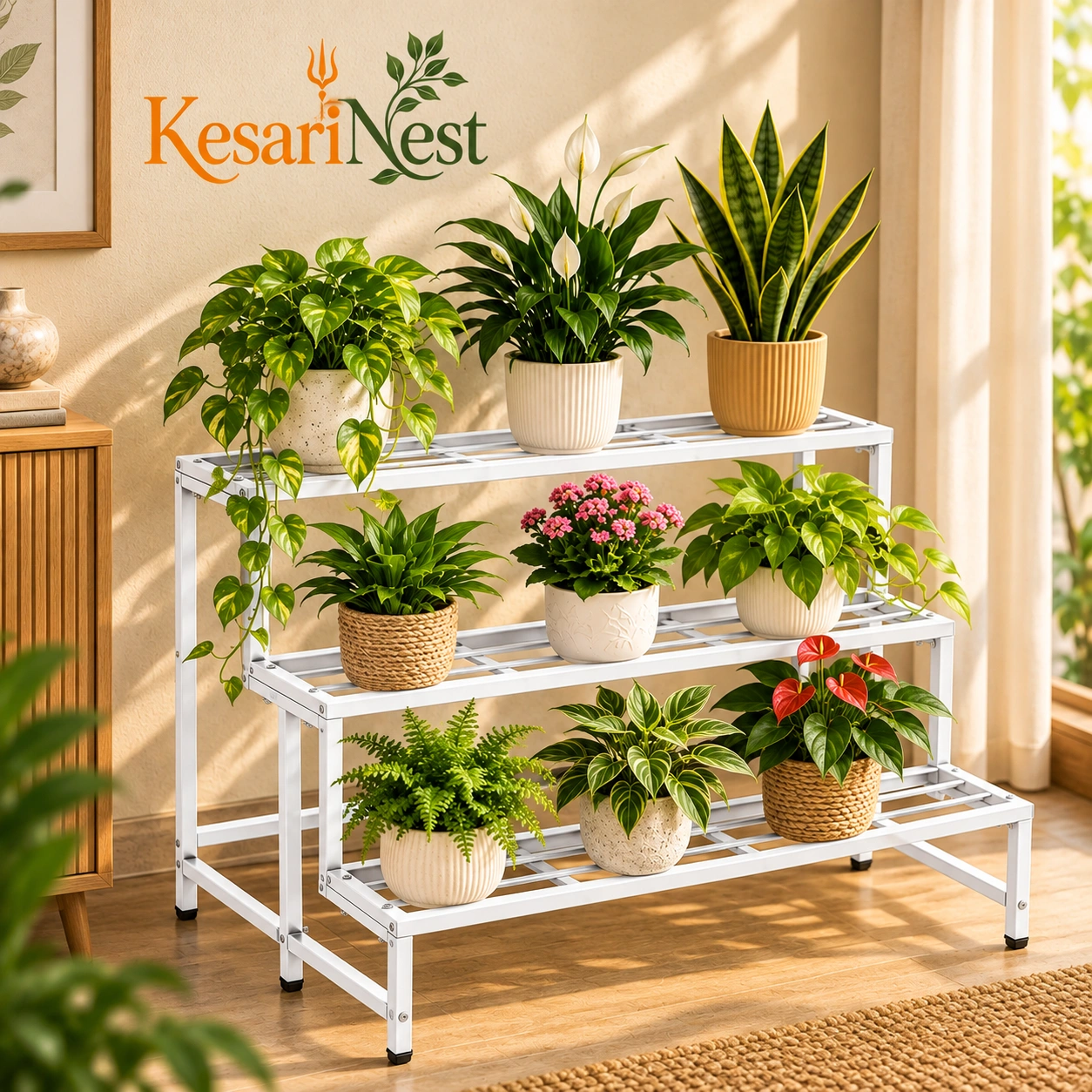 3-Tier Heavy Duty Metal Plant Stand — slide 3
